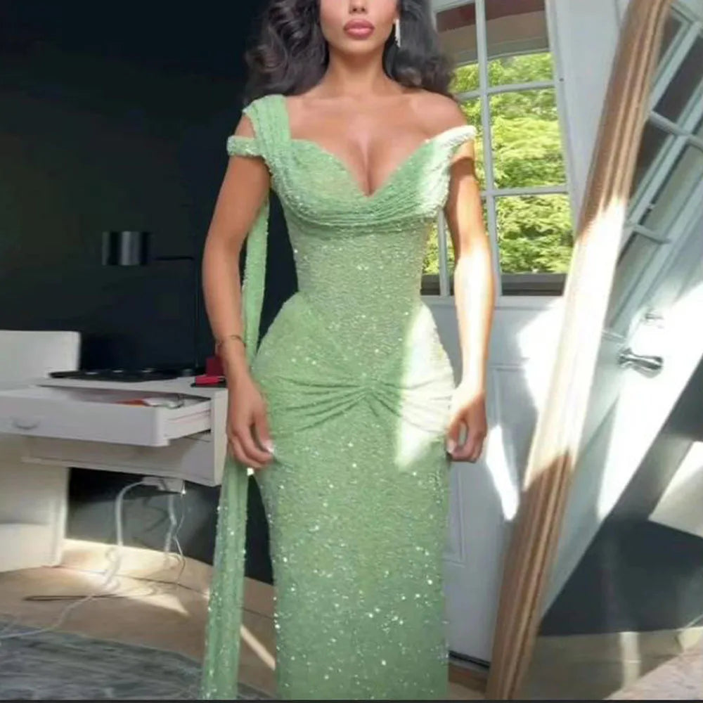 Green Elegant Long Party Dress Prom Dress New Arrive Mermaid Evening Dress