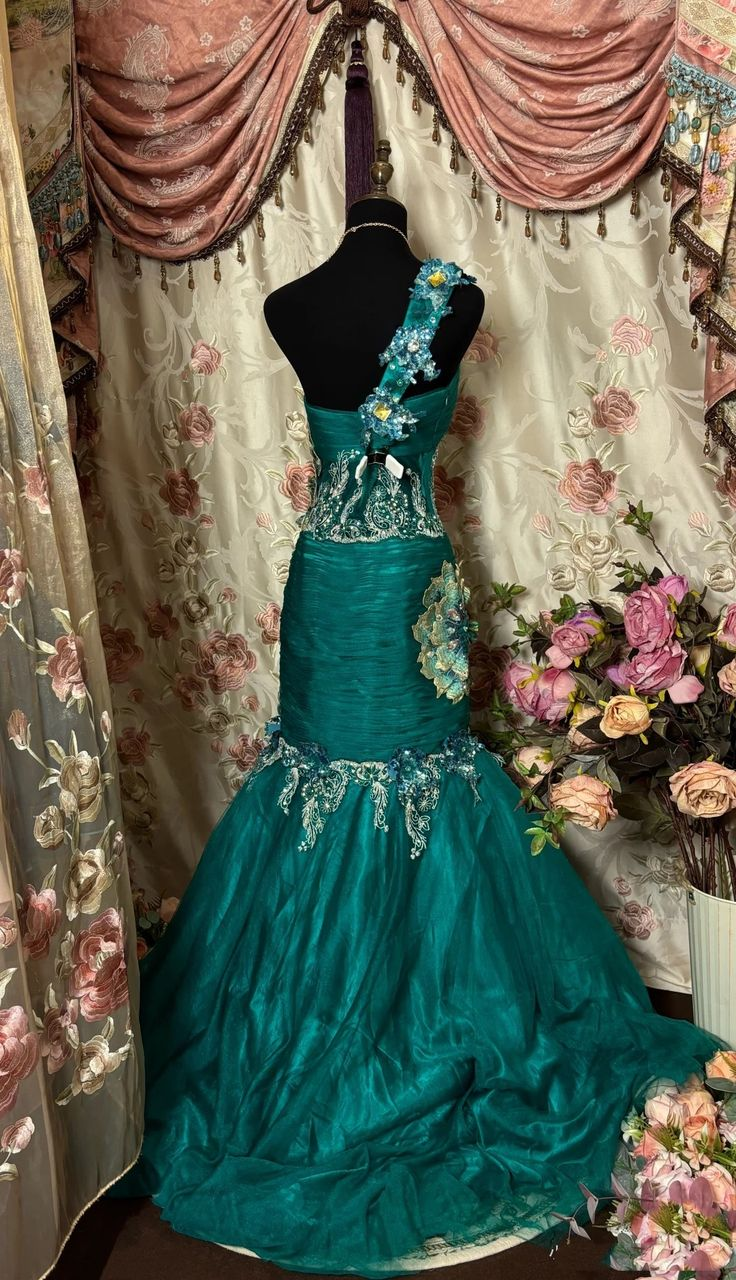 Retro Tulle Long Prom Dress Mermaid Formal Evening Dress