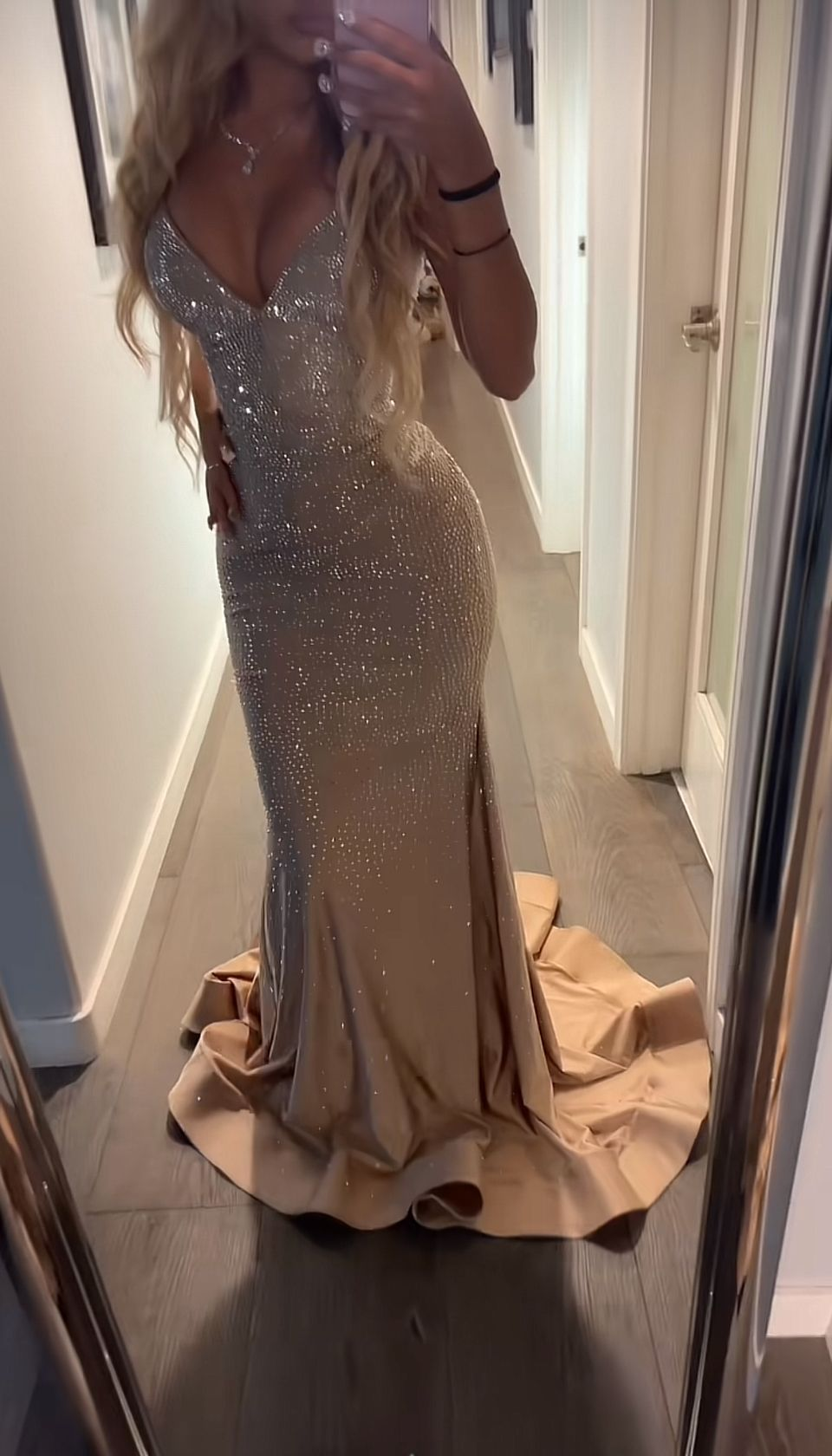 V Neck Mermaid Long Prom Dress Sexy Formal Party Dress Birthday Outfit