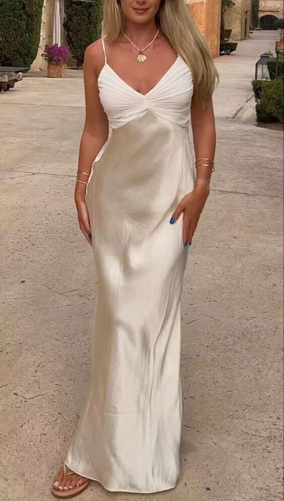 Modest Mermaid Spaghetti Straps Long Prom Dress