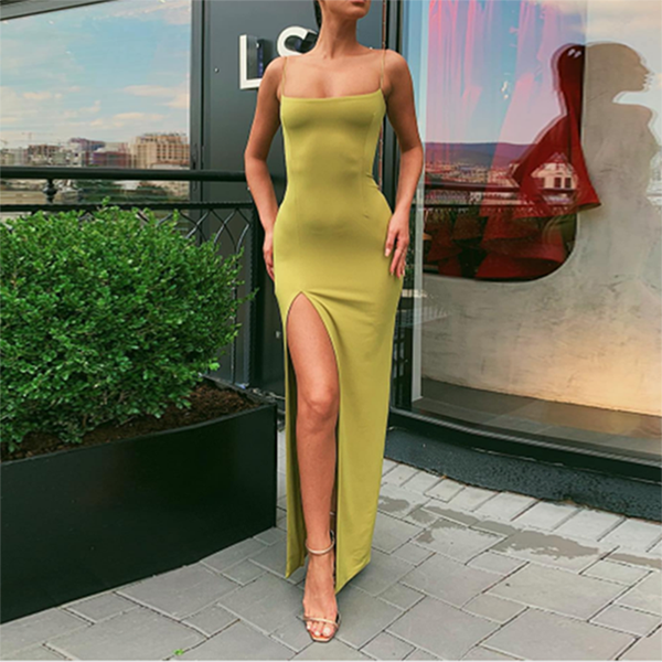 Elegant Evening Dress Long Side Split Formal Party Dress