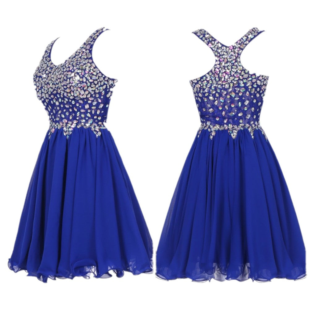 Mint Green / Royal Blue/ Yellow Beaded Fashion Homecoming Dress,Sexy Party Dress,Custom Made Homecoming Dress