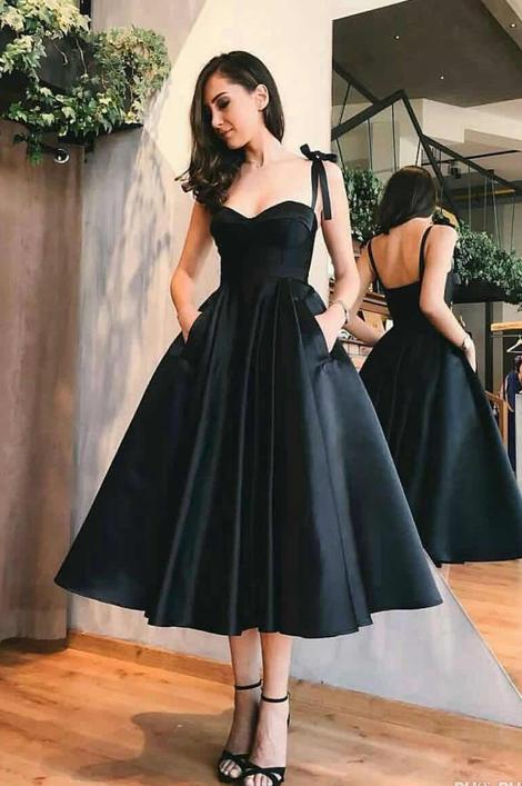 1950s Black Homecoming Dress, Short Prom Dress