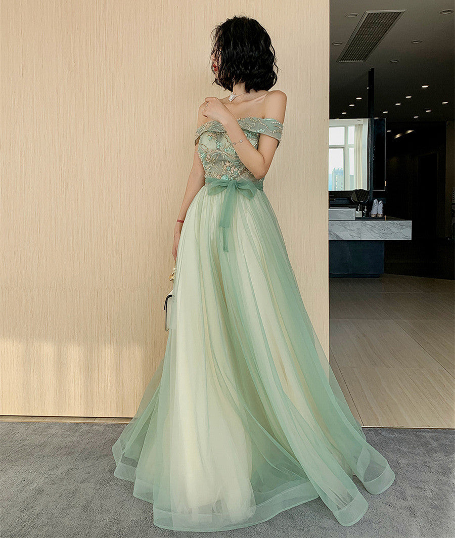 Off the Shoulder Long Formal Occasion Dress Evening Dress