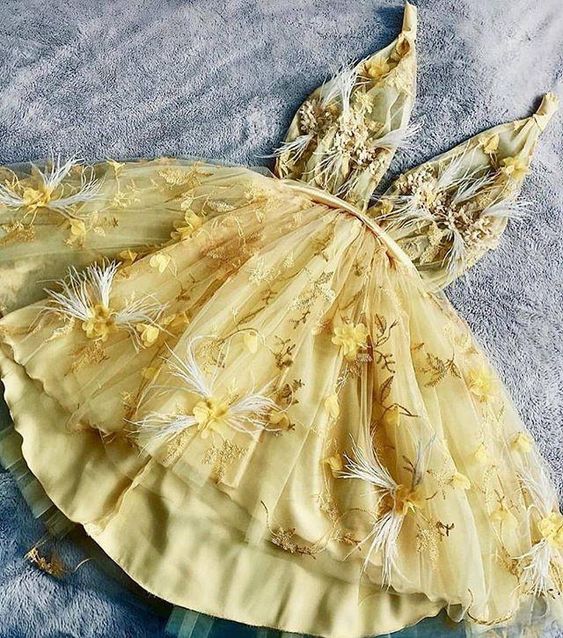 Sweet Short Prom Dresses, A-line V-neck Sleeveless 3D Flowers Homecoming Dress