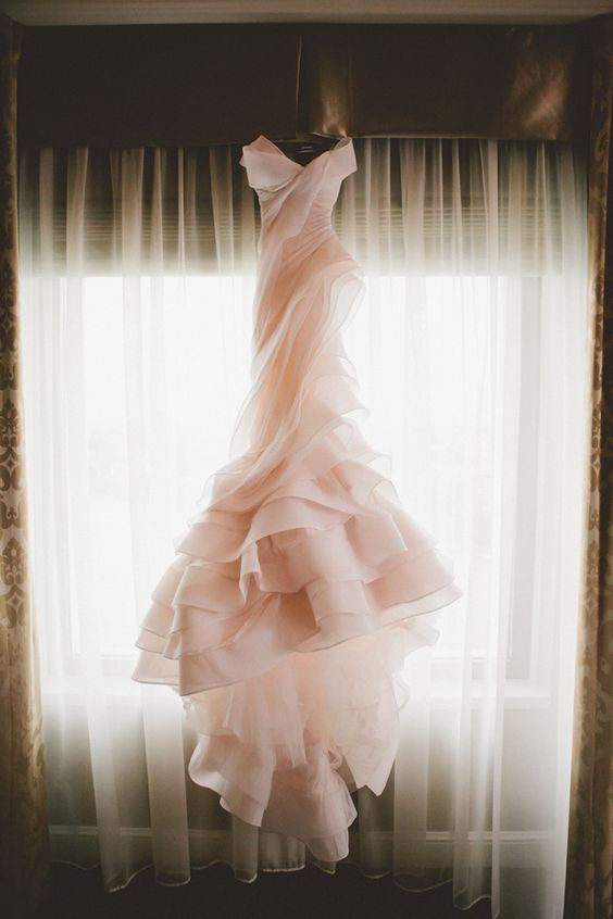 Pink Wedding Ball Gown,Mermaid Prom Dress,Fashion Bridal Dress,Sexy Party Dress,Custom Made Evening Dress