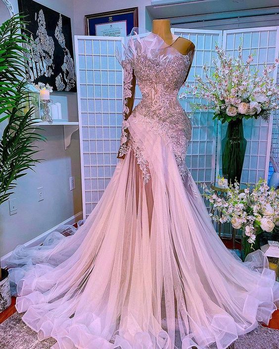 Pink Elegant evening dress Prom dresses long