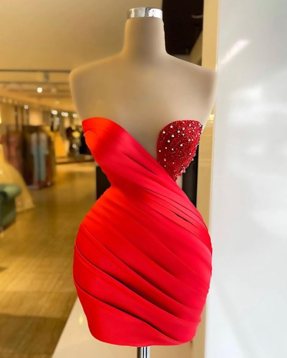 Red Sexy Homecoming Dress Sweetheart Valentine