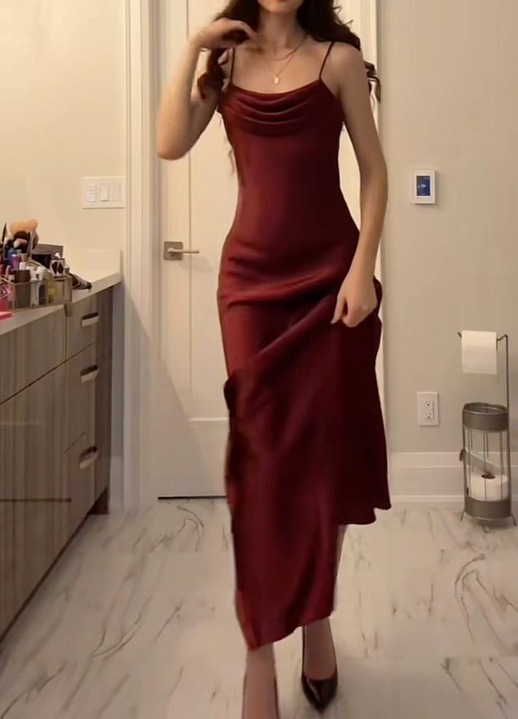 Modest Mermaid Straps Burgundy Prom Dress