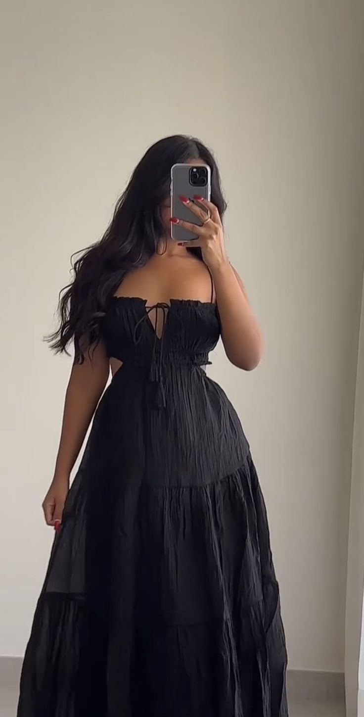 Black Long Prom Dress, Elegant Evening Party Dress