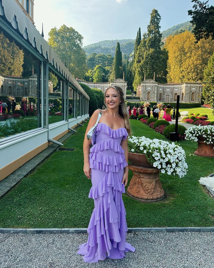 Lavender Long Prom Dress, Elegant Evening Party Dress