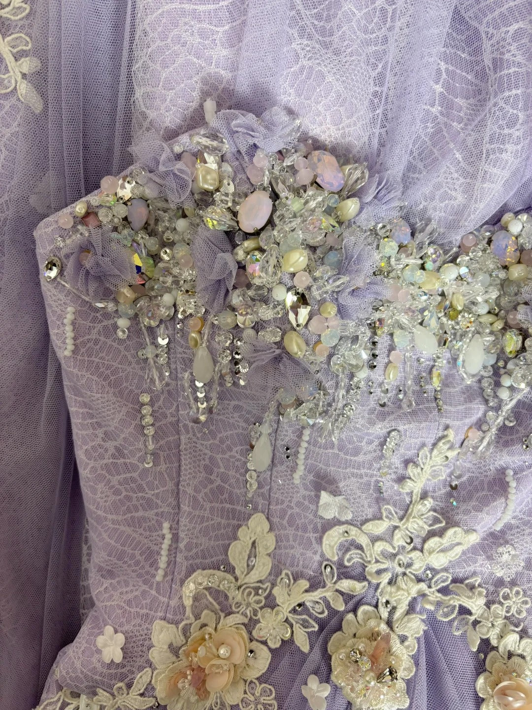 Lilac Strapless Prom Dresses Long Evening Party Dress