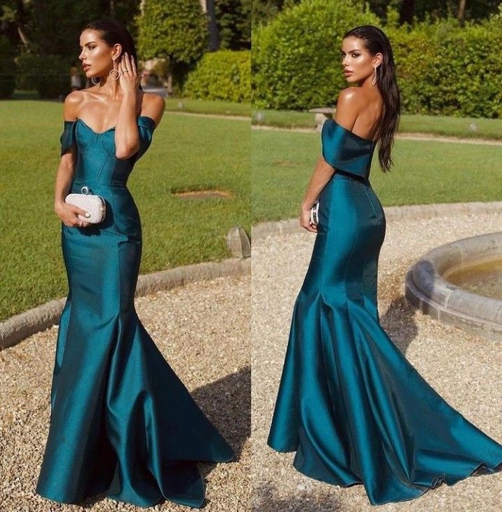 Off Shoulder Mermaid Long Prom Dress, Elegant Evening Party Dress