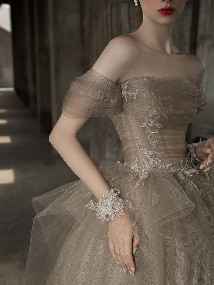Tulle Lace Long Prom Dress, Evening Formal Dress