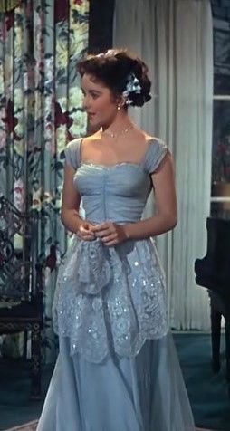 Vintage A Line Blue Long Prom Dresses Party Evening Dress
