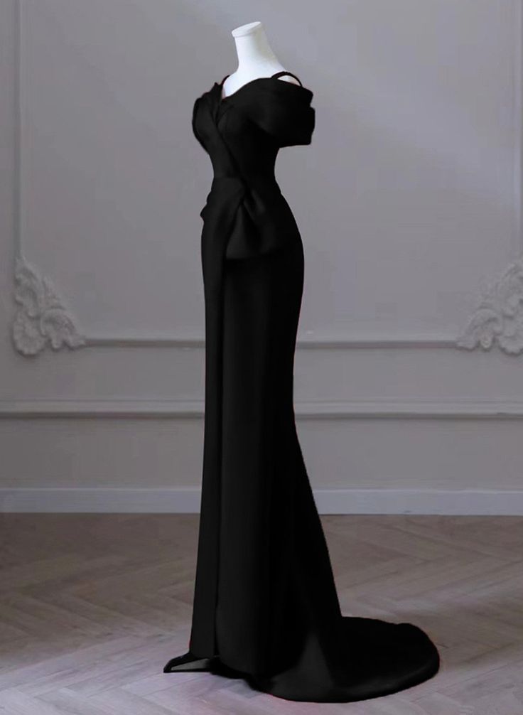 Mermaid Sweetheart Off Shoulder Prom Dress, Satin Evening Dress