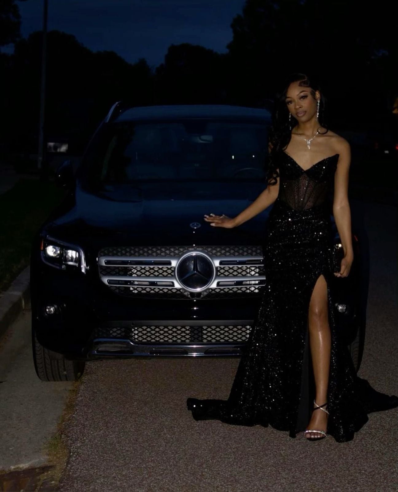 Strapless Black Girl Long Dress Black Prom Dresses Evening Dress