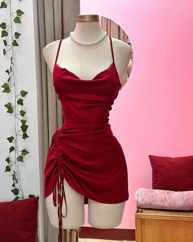 Red Short Prom Dress Sexy Evening Dress