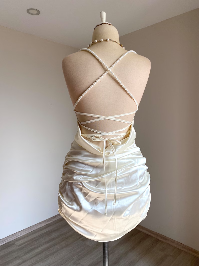 Satin Dress Women's Satin Bridal Dresses Party Bridesmaid Dresses Prom Dress Short Formal Dress