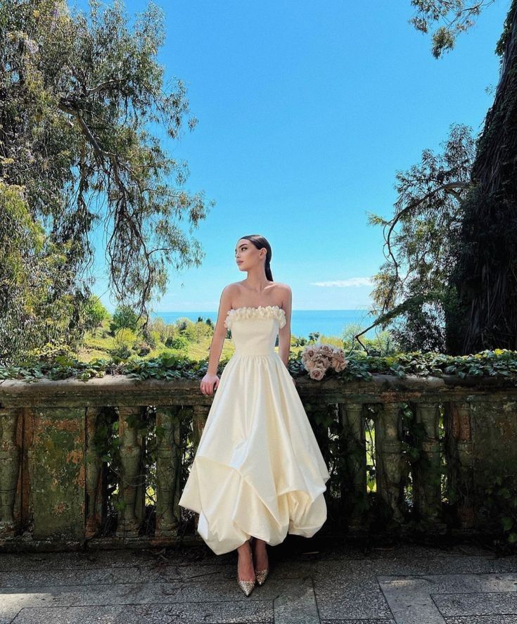 Strapless A-Line Long Party Dress Evening Gown