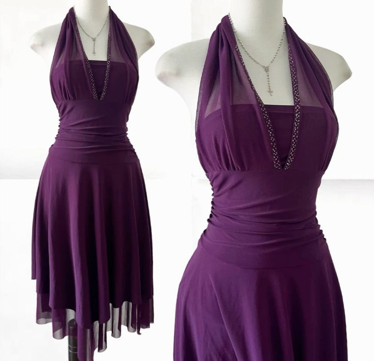 Sexy Halter Purple Chiffon Homecoming Dress Short Birthday Dress