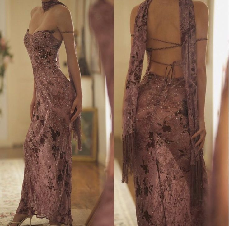 Vintage Spaghetti Straps Long Prom Dress Sexy Backless Party Evening Dress