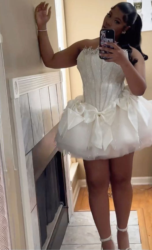 White Birthday Outfit Short Evening Dress Cocktail Dresses Short Party Dress Homecoming Dress