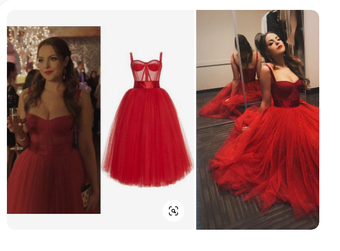Sweetheart Tea Lenght Red Tulle Prom Dress