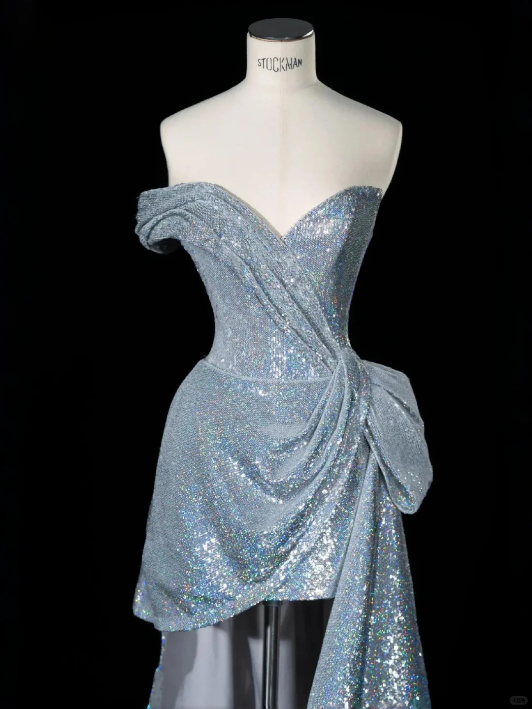 Glitter Strapless Sweetheart Blue Sequin Birthday Outfits 6th Grade Homecoming Dress