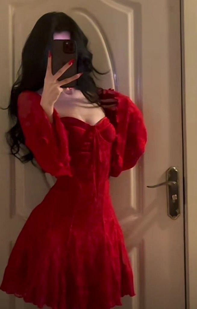 Red Party Dress Short Birthday Dress