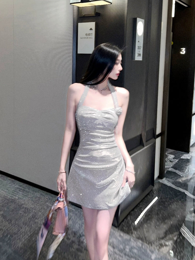 Sexy Halter Short Evening Dress Cocktail Dresses Short Birthday Party Dress