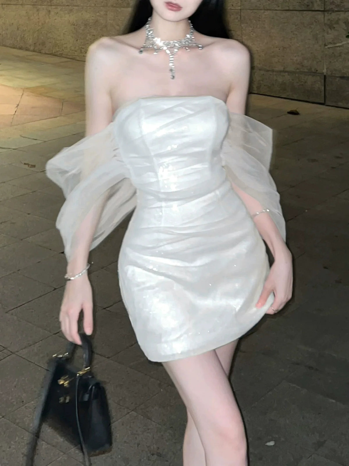Sexy Off Shoulder Shinny Short Evening Dress Cocktail Dresses Short Birthday Party Dress