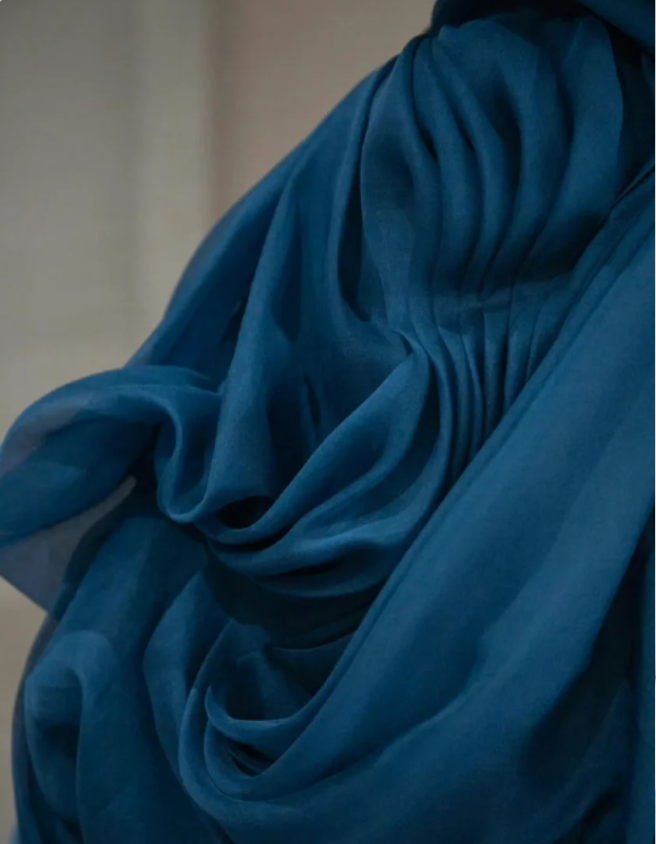 Retro Elegant Navy Blue One-shoulder Tulle Long Ball Gown Evening Dress