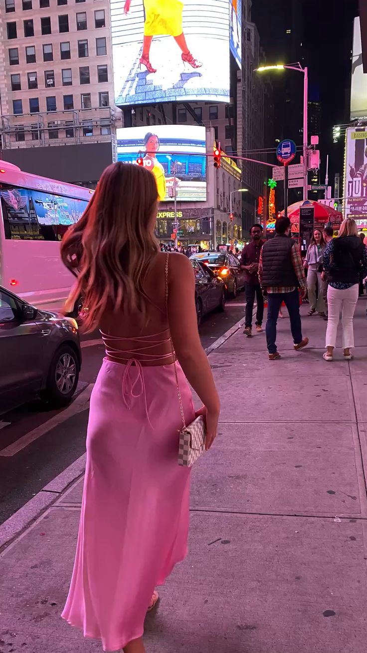 Simple Classy Sheath Pink Evening Dress With Lace-up Back