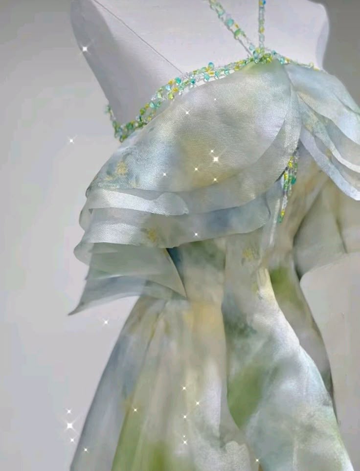 Elegant A Line Halter Chiffon Ombre Green Long Prom Dresses