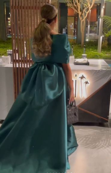 Charming Off The Shoulder Satin Evening Dress