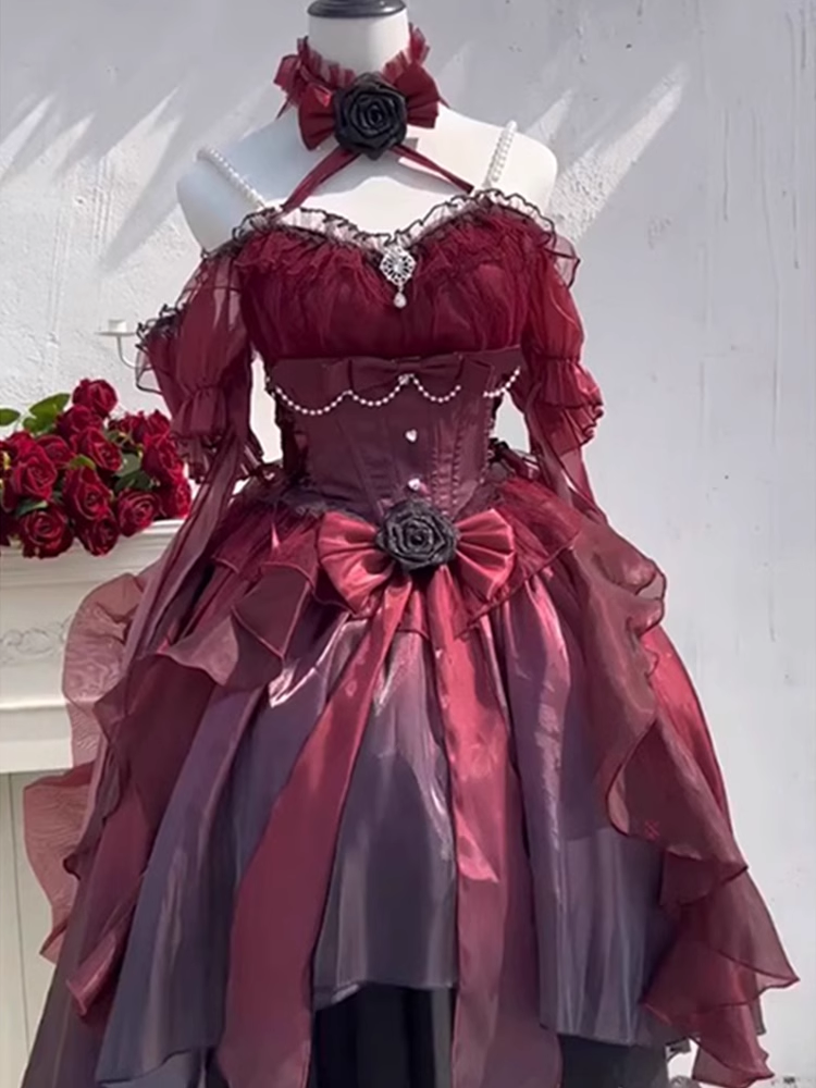 Chic High Low Halter Burgundy Organza Party Birthday Dresses Birthday Outfits