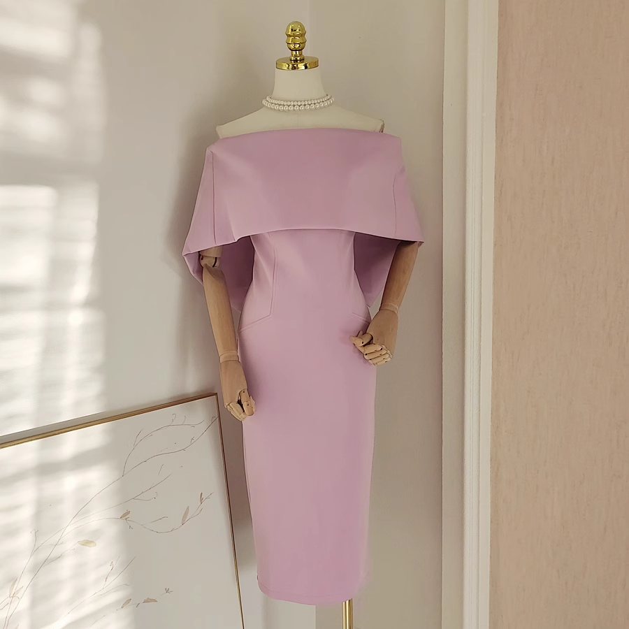 Sexy A line Off The Shoulder Lilac Vacation Dress Satin Women Dresses