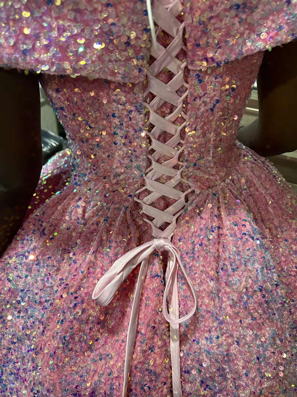 Burgundy Quinceanera Dress Off The Shoulder Sequins Ball Gown Sweet 16 Dress