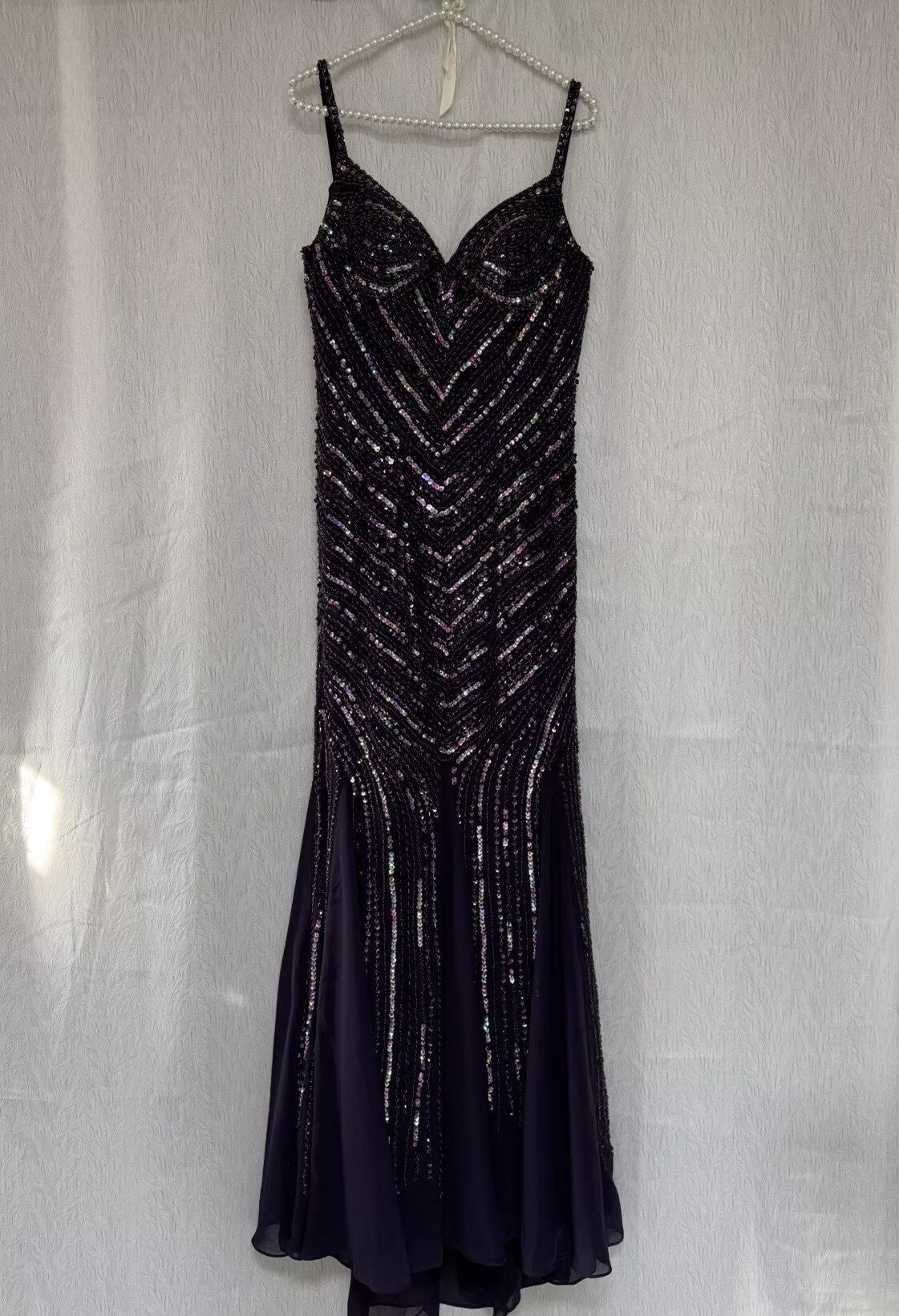V Neck Beading Prom Party Dress Luxurious Evening Dress