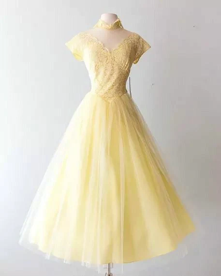 Yellow short party dress Homecoming Dress