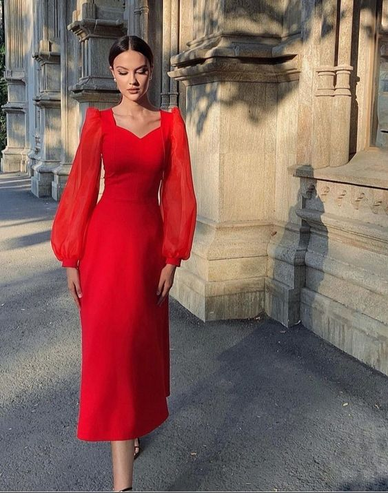 Red prom dress,unique prom dress