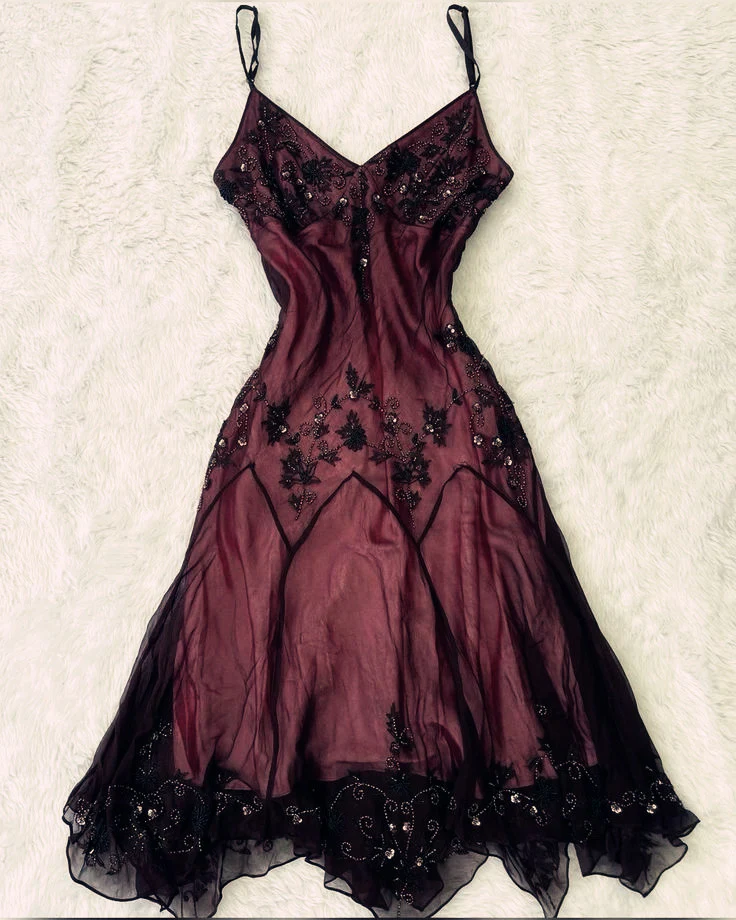 Vintage Straps Beaded A Line Prom Dress Birthday Evening Dress