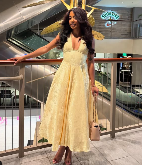 Pretty Yellow Satin Print Prom Dress,Halter A Line Party Evening Dress