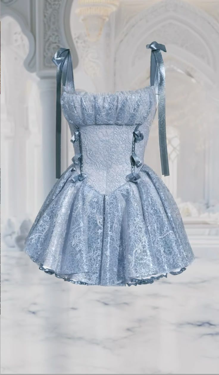 Pretty Spaghetti Straps Blue Lace Mini Grade Homecoming Dress Birthday Outfits