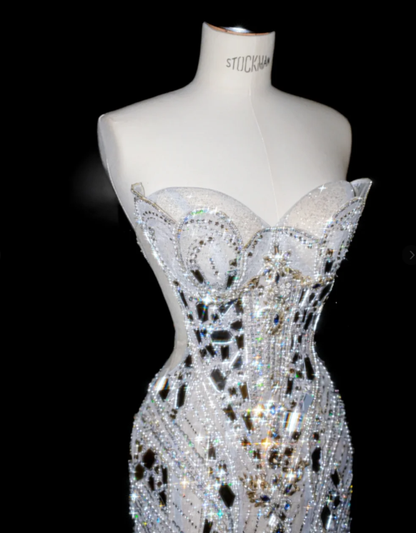Luxurious Beading Prom Party Dress Sexy Mermaid Evening Dress 22nd Birthday Outfit