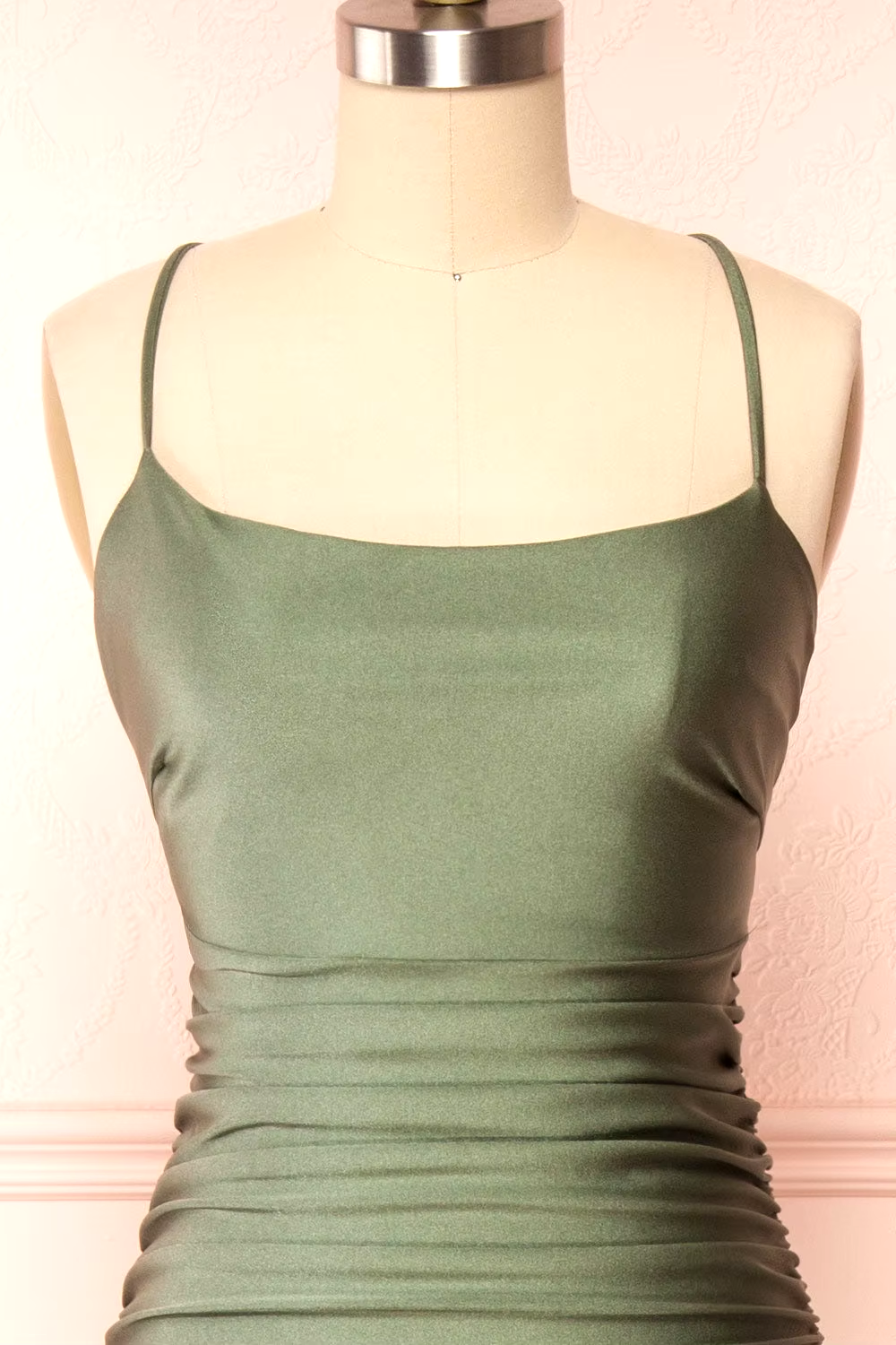 Modest Sheath Olive Green Backless Long Prom Dresses Formal Graduation Party Dress Evening Dress