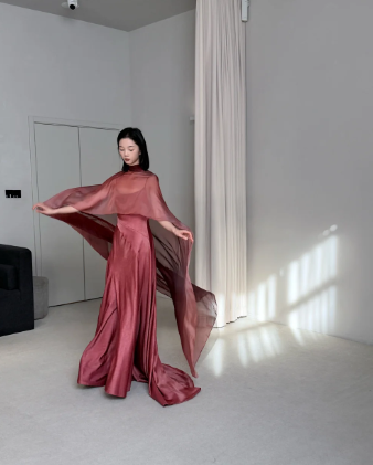 Modest Burgundy Prom Party Dress Birthday Dress Evening Dress