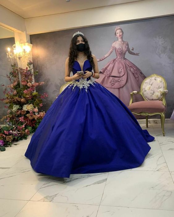 Blue Tulle Sweet 16 Dress Quinceanera dresses