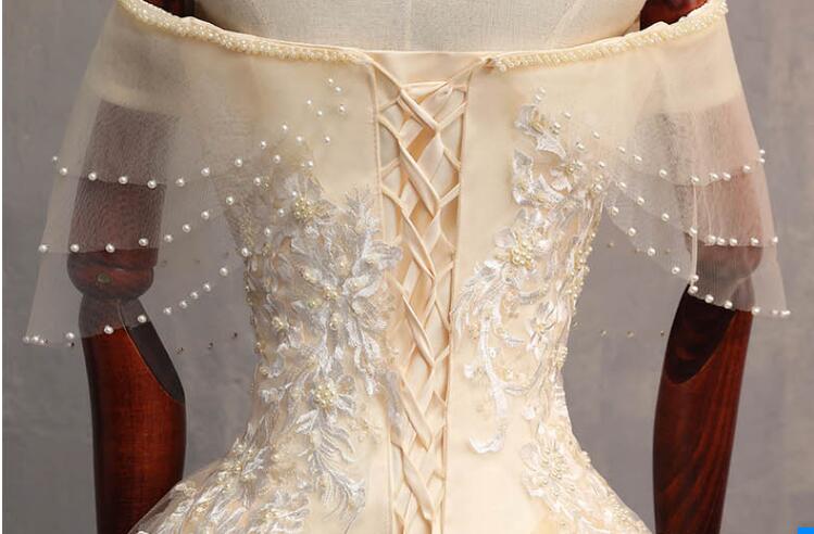 Champagne Beaded Cape Medieval Ladies Victorian Belle Ball Gown